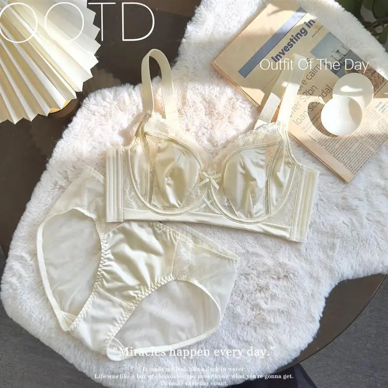 Ultra-Thin Intimates for Women with Big Breasts, Small Breasts, Anti-Sagging, Seamless Rabbit Ear Vest Bra, Full Cup Thin Intimates — feature 9