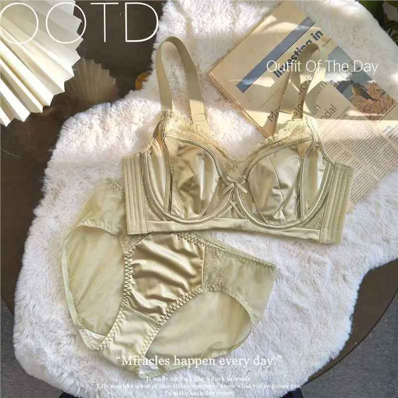 Ultra-Thin Intimates for Women with Big Breasts, Small Breasts, Anti-Sagging, Seamless Rabbit Ear Vest Bra, Full Cup Thin Intimates