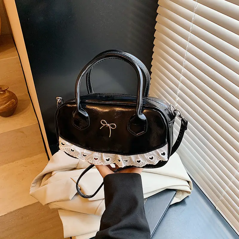 Black Lace Shoulder Crossbody Bag for Women 2026 - Image 7