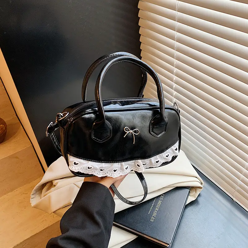 Black Lace Shoulder Crossbody Bag for Women 2026 - Image 8