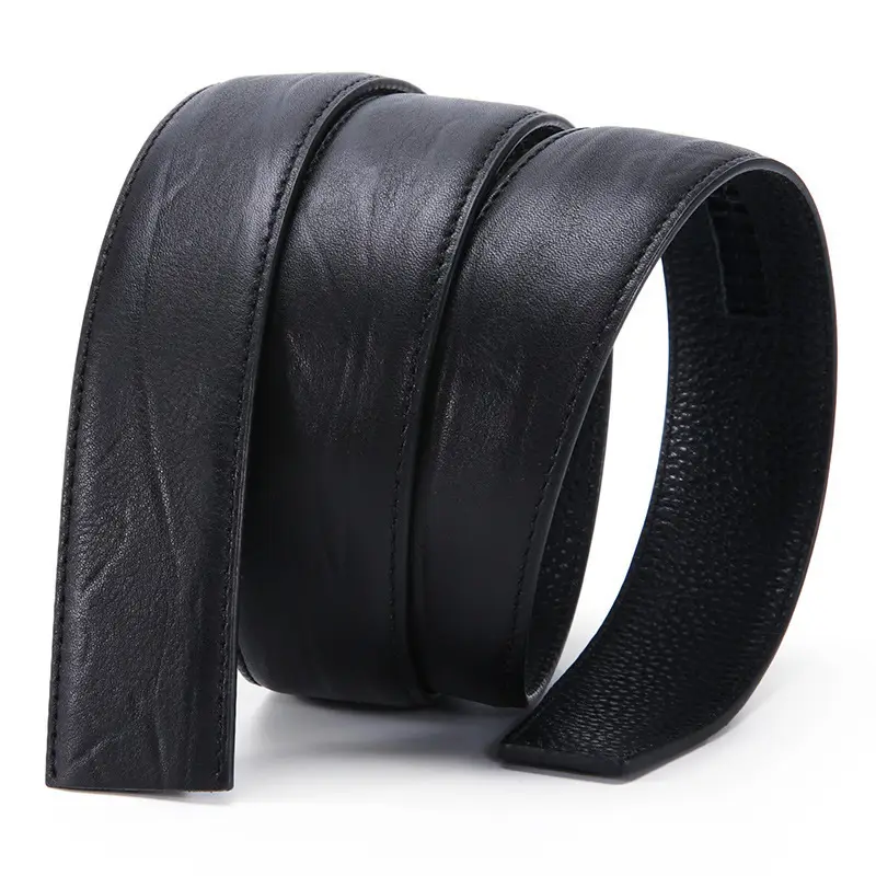 Black Leather Belt for Men Simple Fashionable - Image 2