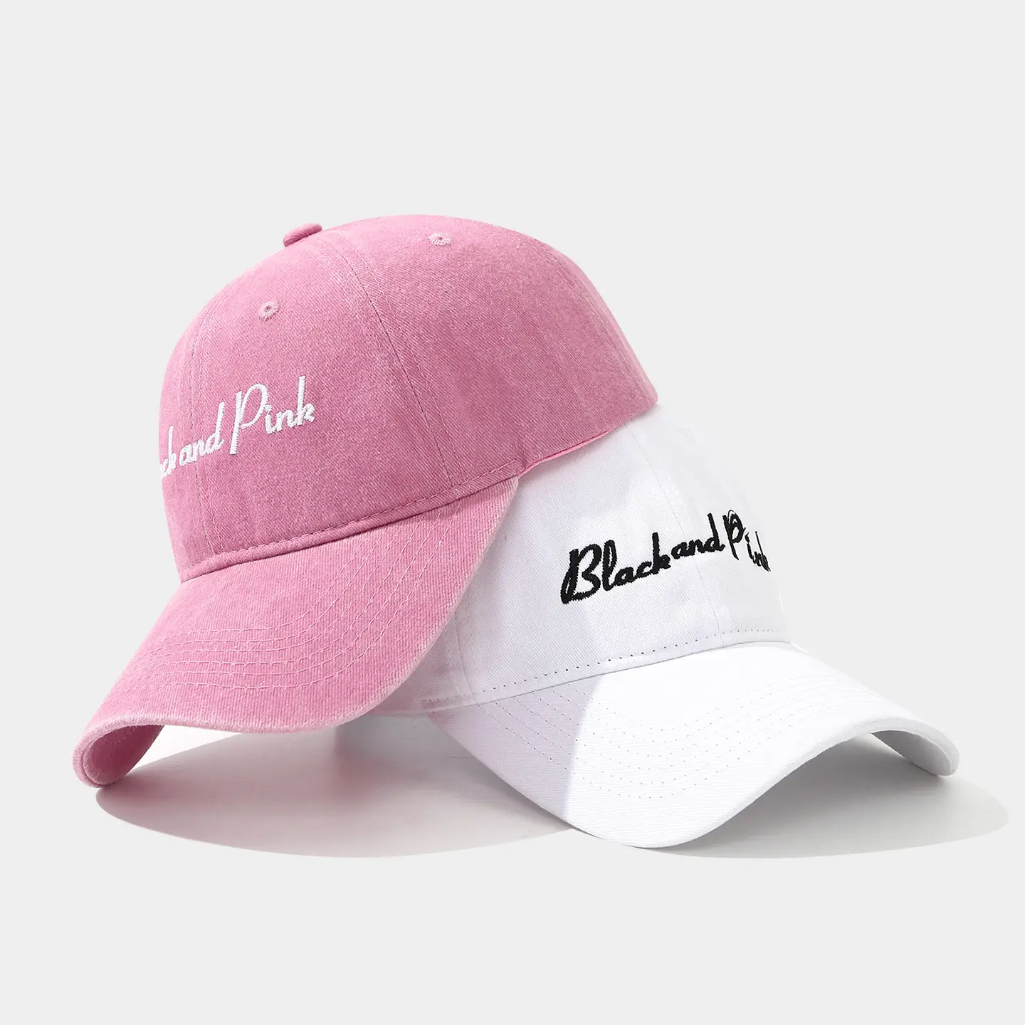 Black Pink Embroidered Baseball Cap 4 Colors — feature 3