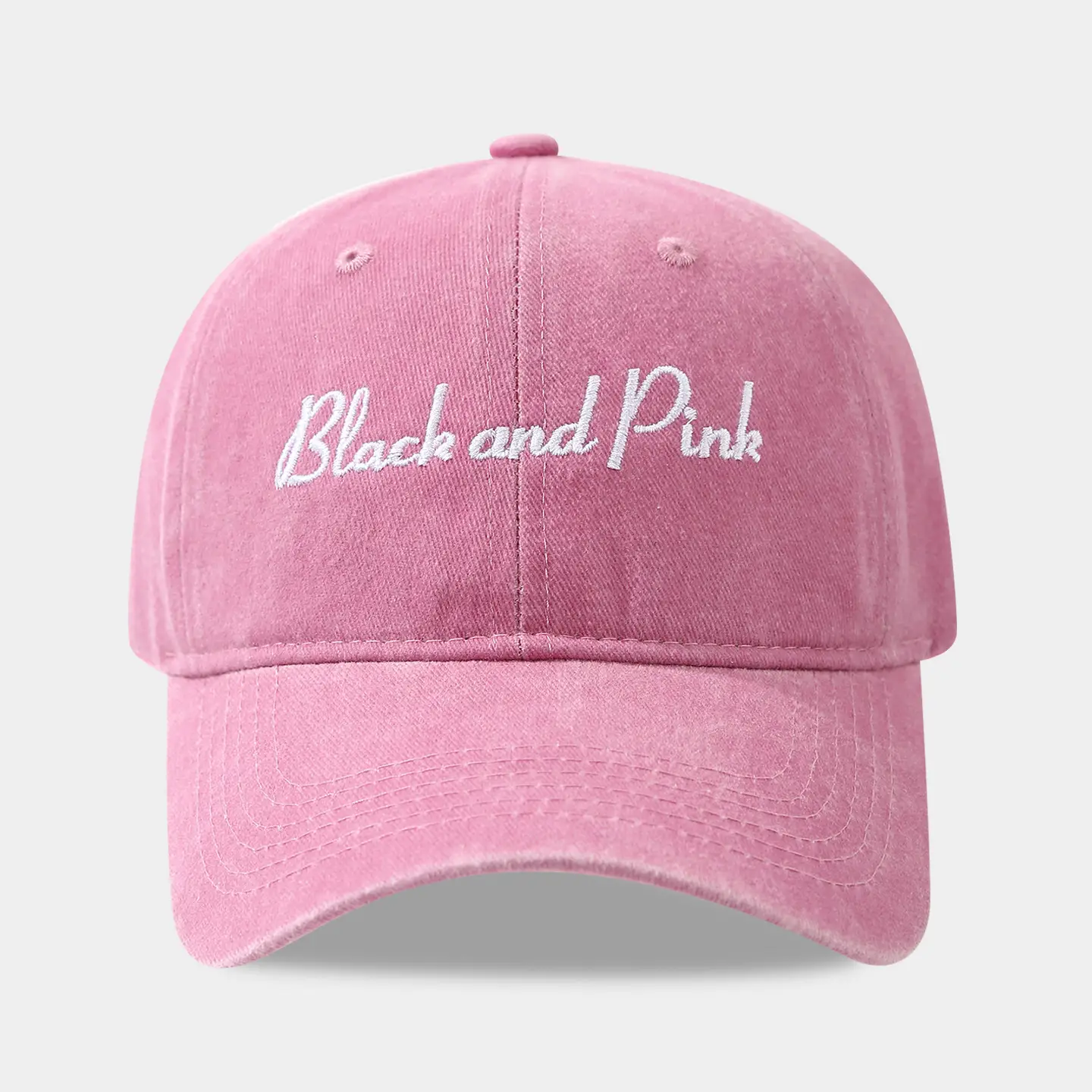 Black Pink Embroidered Baseball Cap 4 Colors — feature 4