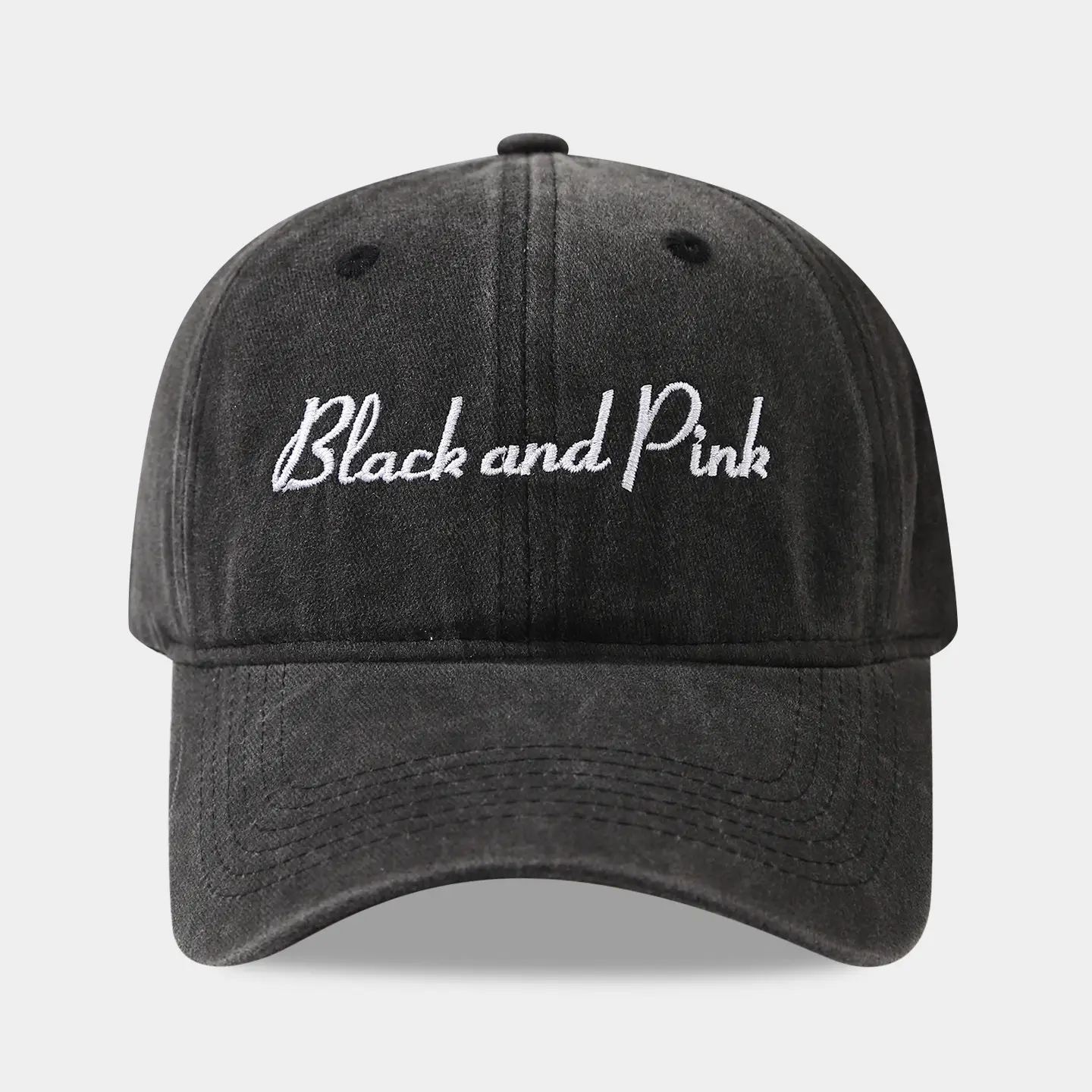 Black Pink Embroidered Baseball Cap 4 Colors — feature 8