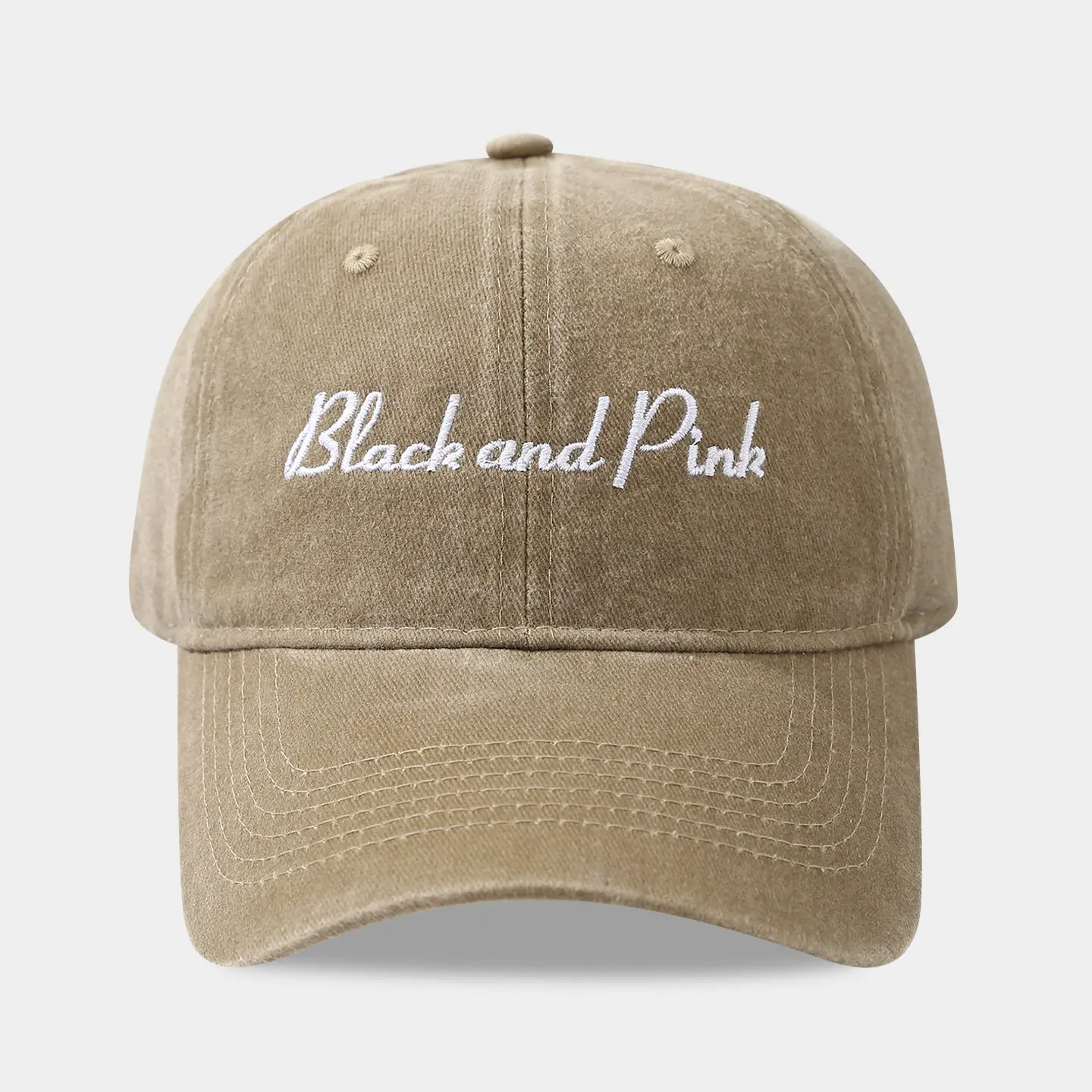 Black Pink Embroidered Baseball Cap 4 Colors - Image 4