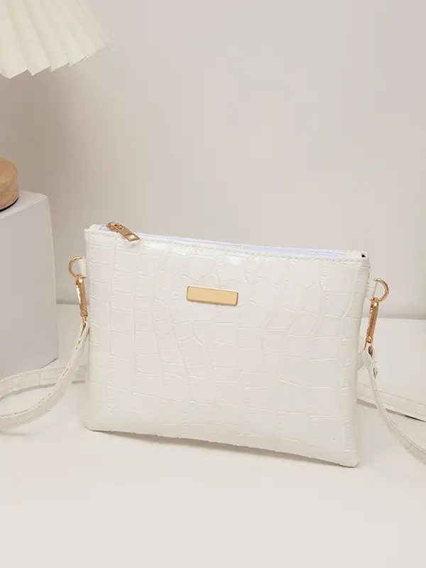 Golden Croc Quilted Crossbody Bag for Women - Image 7