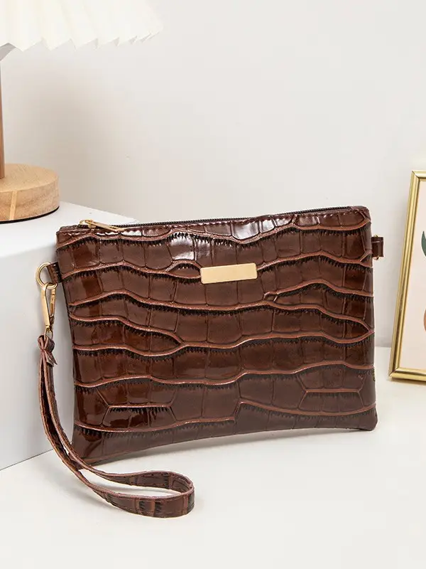 Golden Croc Quilted Crossbody Bag for Women - Image 9