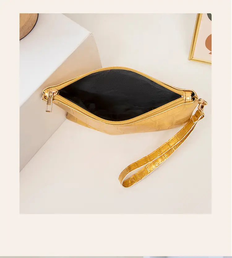 Golden Croc Quilted Crossbody Bag for Women — feature 10