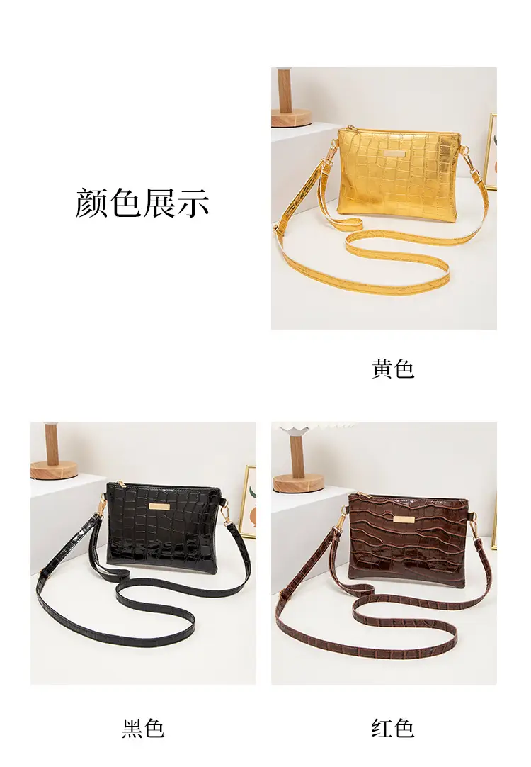 Golden Croc Quilted Crossbody Bag for Women — feature 17