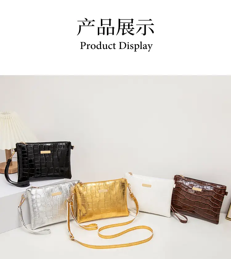 Golden Croc Quilted Crossbody Bag for Women — feature 19