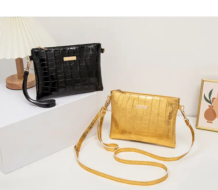 Golden Croc Quilted Crossbody Bag for Women — feature 20