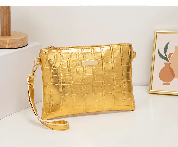 Golden Croc Quilted Crossbody Bag for Women — feature 25