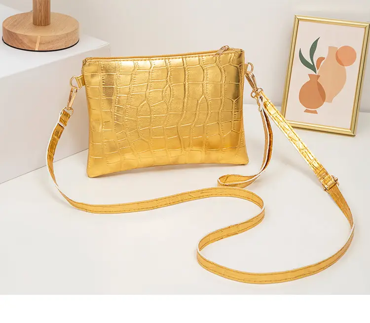Golden Croc Quilted Crossbody Bag for Women — feature 27