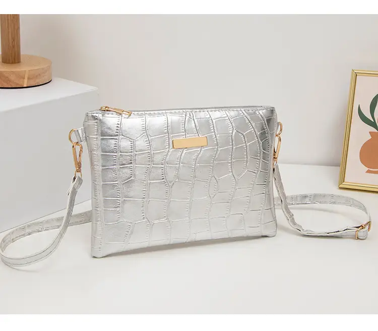 Golden Croc Quilted Crossbody Bag for Women — feature 34
