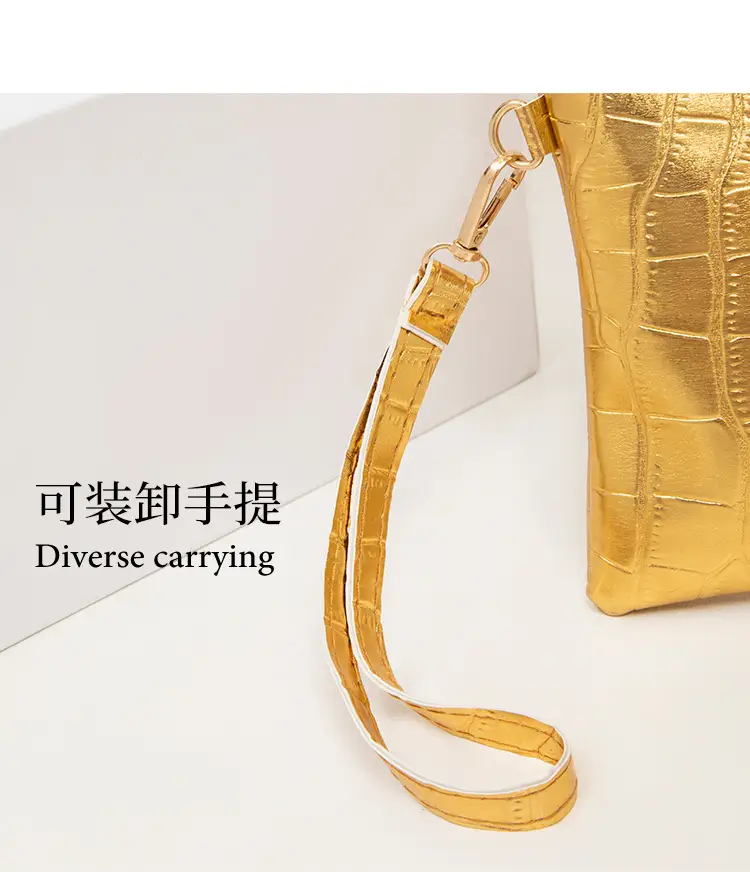 Golden Croc Quilted Crossbody Bag for Women — feature 6