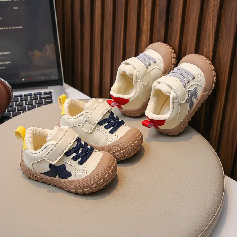 2025 New Sports Shoes Breathable White Shoes for Women 3 Baby Toddler Shoes Spring and Autum 1-2 One Year Old Soft Bottom Baby