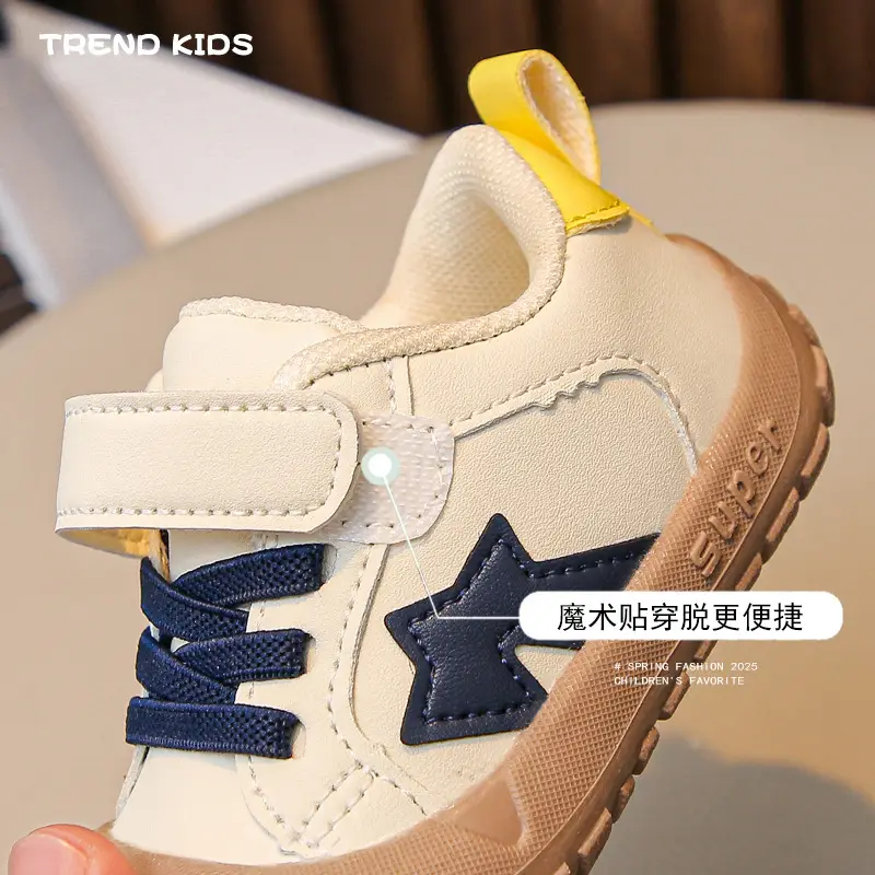 2025 New Sports Shoes Breathable White Shoes for Women 3 Baby Toddler Shoes Spring and Autum 1-2 One Year Old Soft Bottom Baby — feature 1