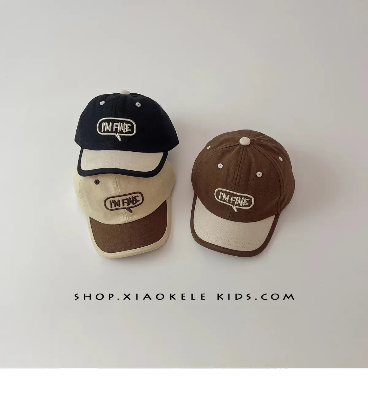 Children's Brown Baseball Cap with "INFINIT" Logo — feature 2