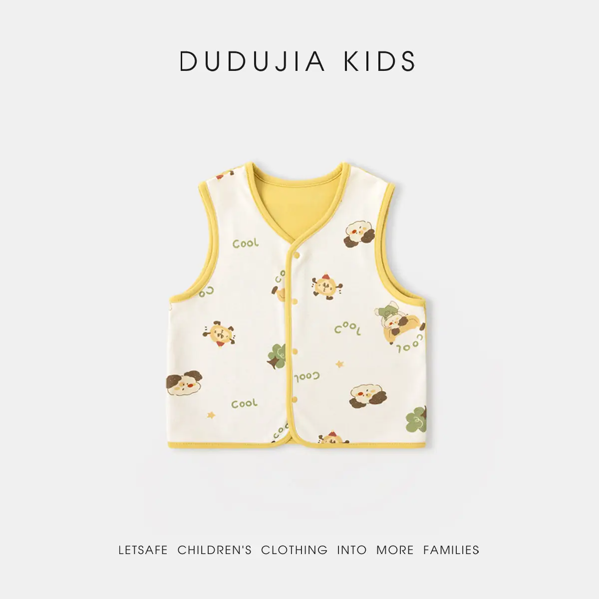 Dudu Kids' 2-Piece Spring Outfit Vest T-Shirt Pants Set - Image 13