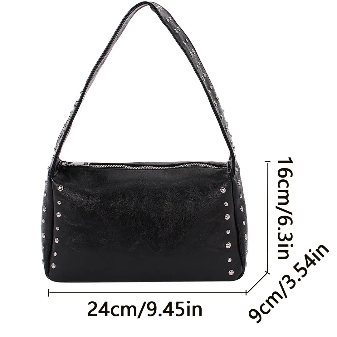 Black Rivet Handbag for Women 2026 Spring Summer — feature 1