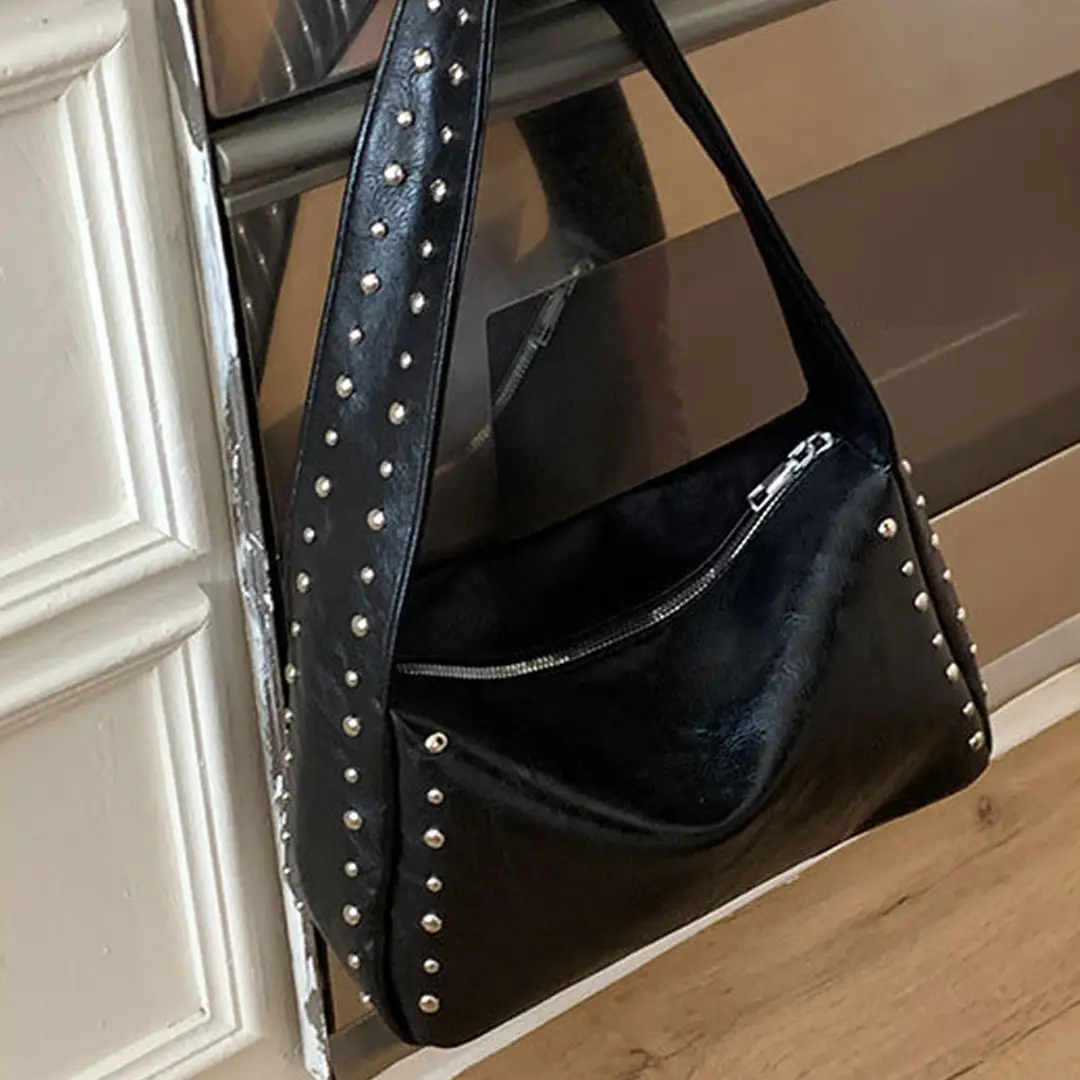 Black Rivet Handbag for Women 2026 Spring Summer — feature 11