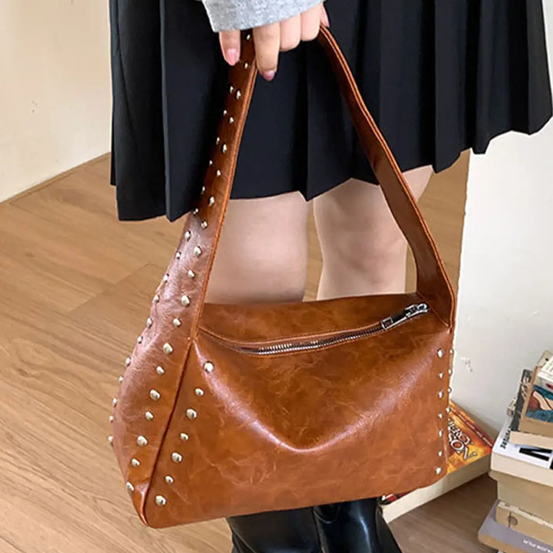 Black Rivet Handbag for Women 2026 Spring Summer — feature 2