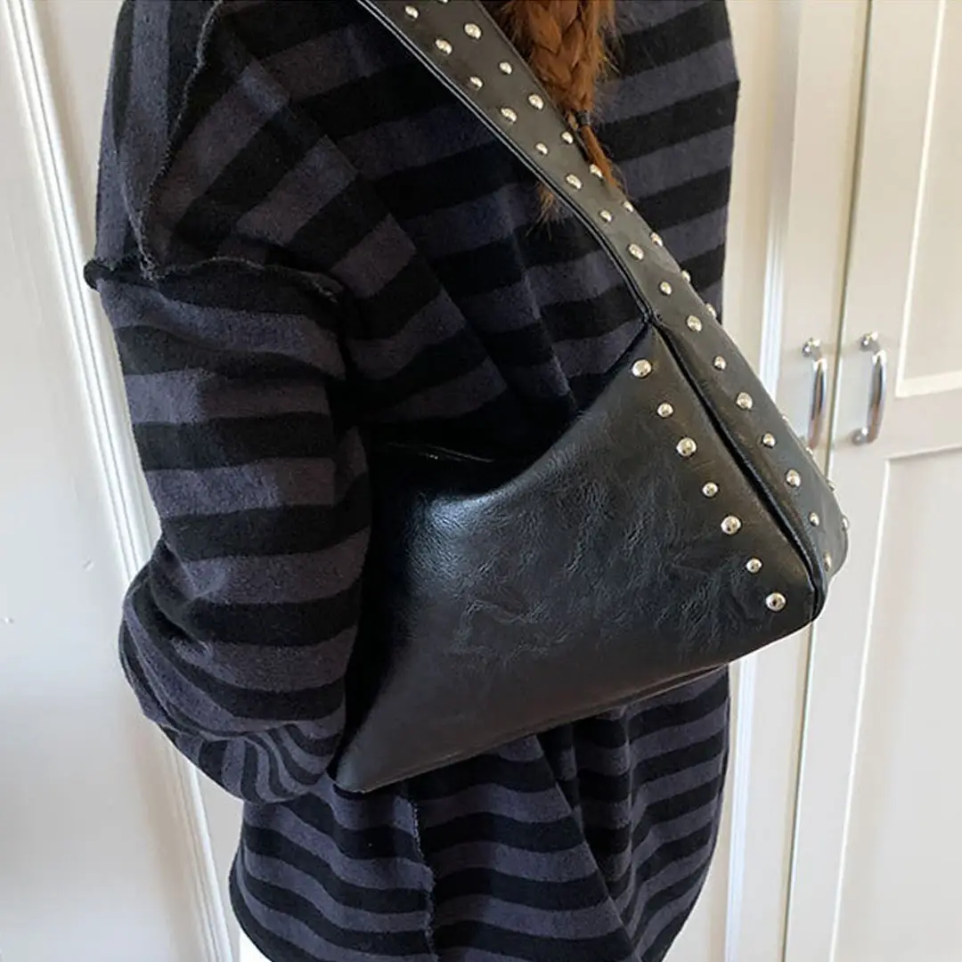 Black Rivet Handbag for Women 2026 Spring Summer — feature 7