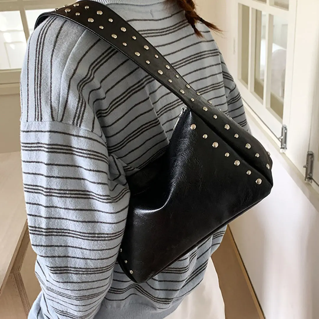 Black Rivet Handbag for Women 2026 Spring Summer — feature 8