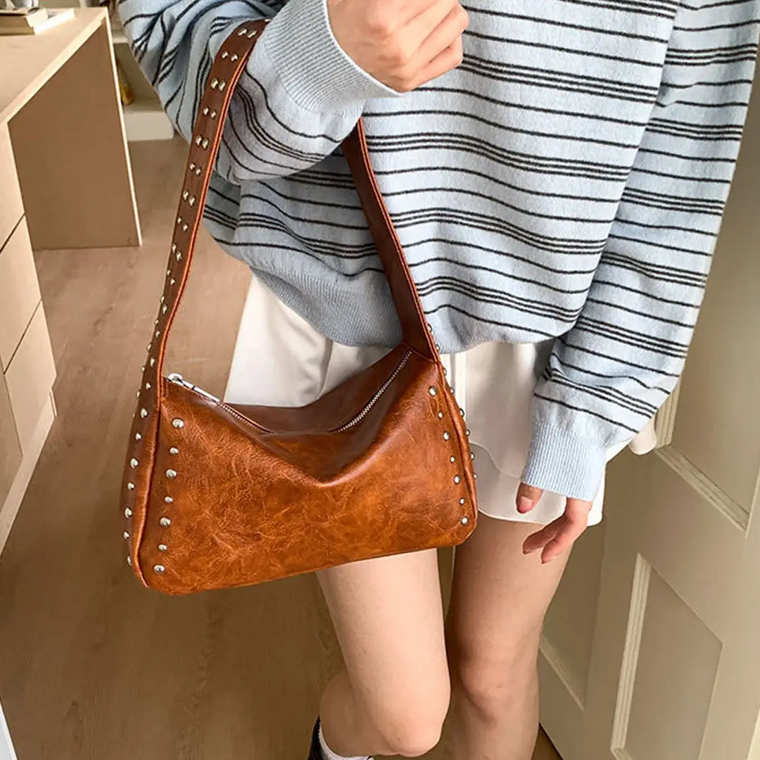 Black Rivet Handbag for Women 2026 Spring Summer — feature 9
