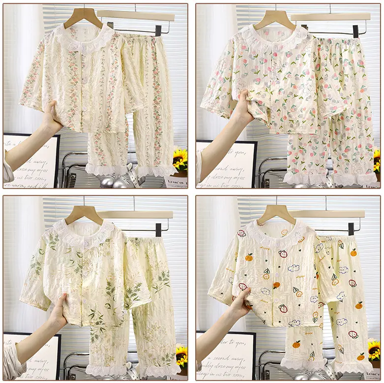 Girls' Pajamas, Kidsren's Spring, Autumn and Summer Long-Sleeved Thin Home Clothes, Girls' Baby Time Cotton Korean Style Air-Conditioned Clothing Set — feature 16