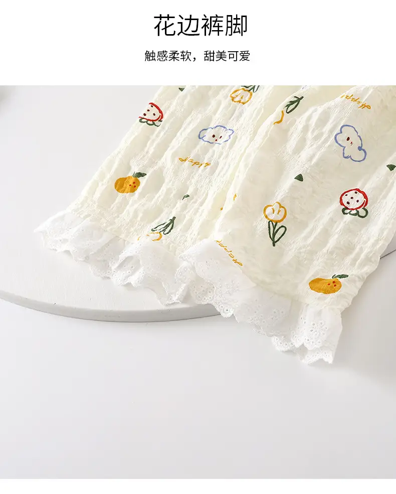 Girls' Pajamas, Kidsren's Spring, Autumn and Summer Long-Sleeved Thin Home Clothes, Girls' Baby Time Cotton Korean Style Air-Conditioned Clothing Set — feature 19