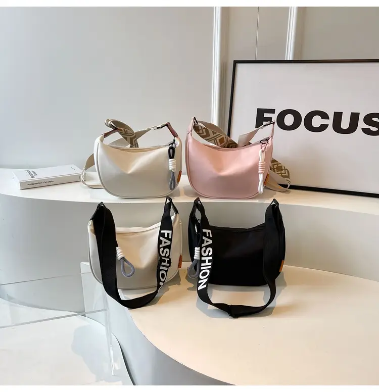 Women's Cream Canvas Crossbody Bag Summer Casual 2025 — feature 1