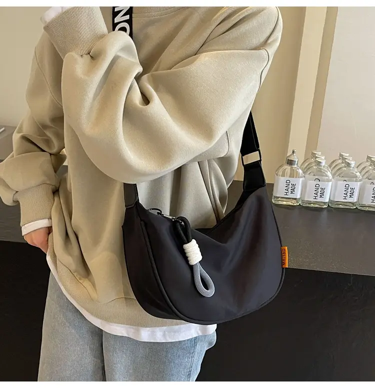 Women's Cream Canvas Crossbody Bag Summer Casual 2025 — feature 10