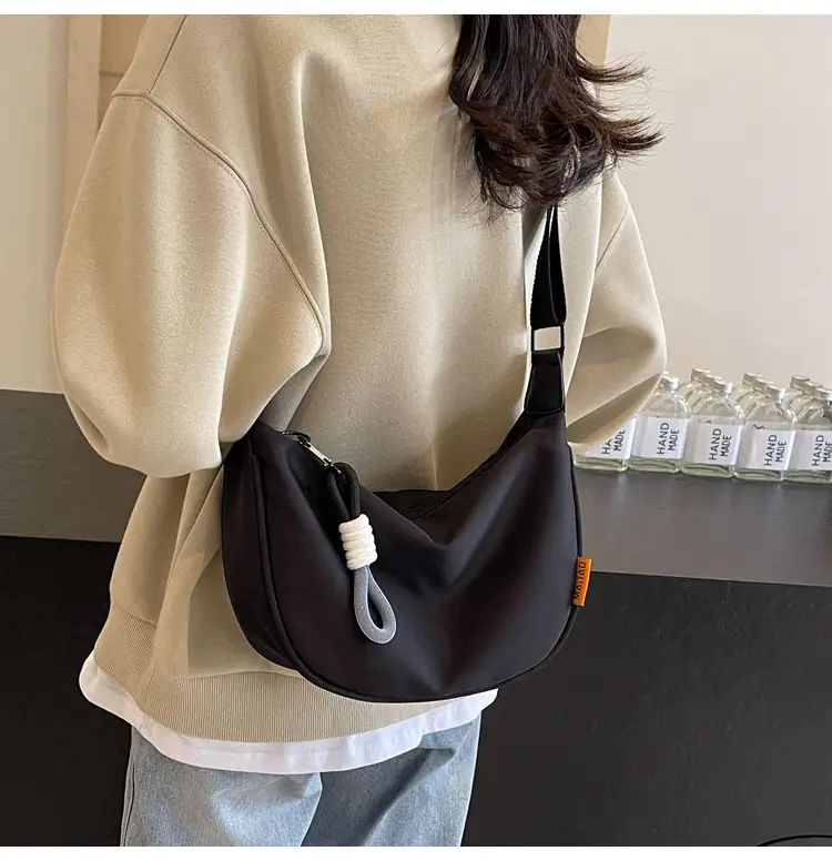 Women's Cream Canvas Crossbody Bag Summer Casual 2025 — feature 11