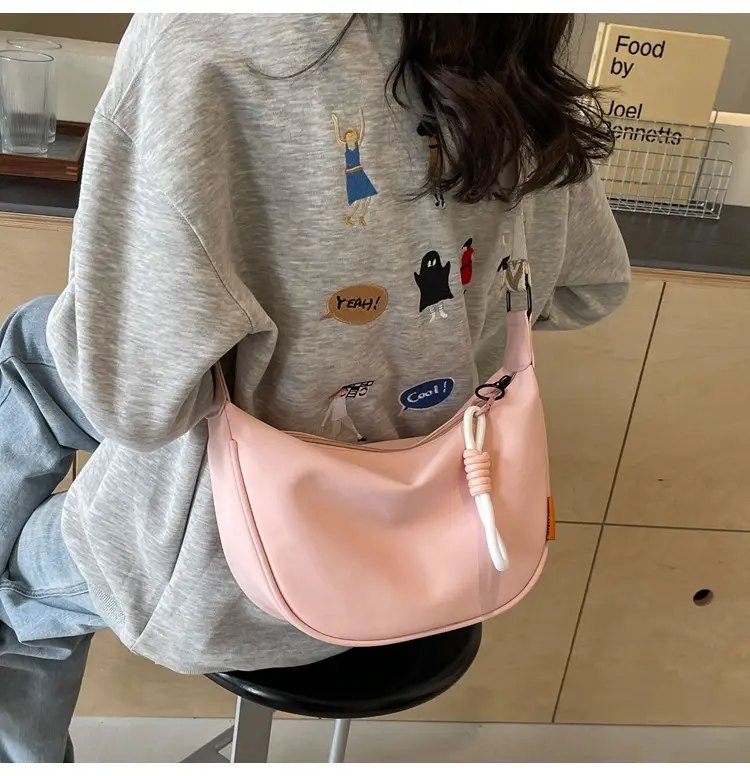 Women's Cream Canvas Crossbody Bag Summer Casual 2025 — feature 14