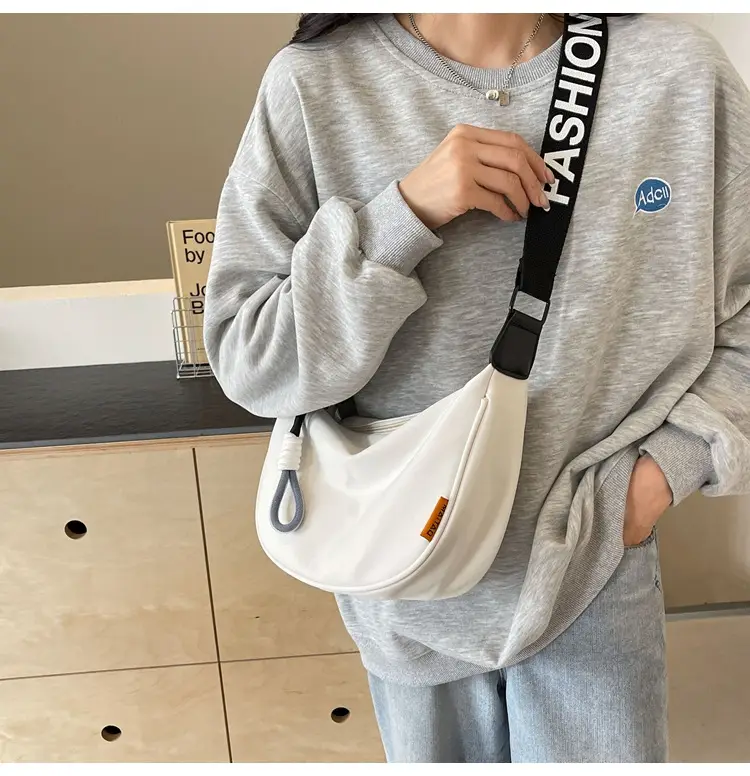 Women's Cream Canvas Crossbody Bag Summer Casual 2025 — feature 15