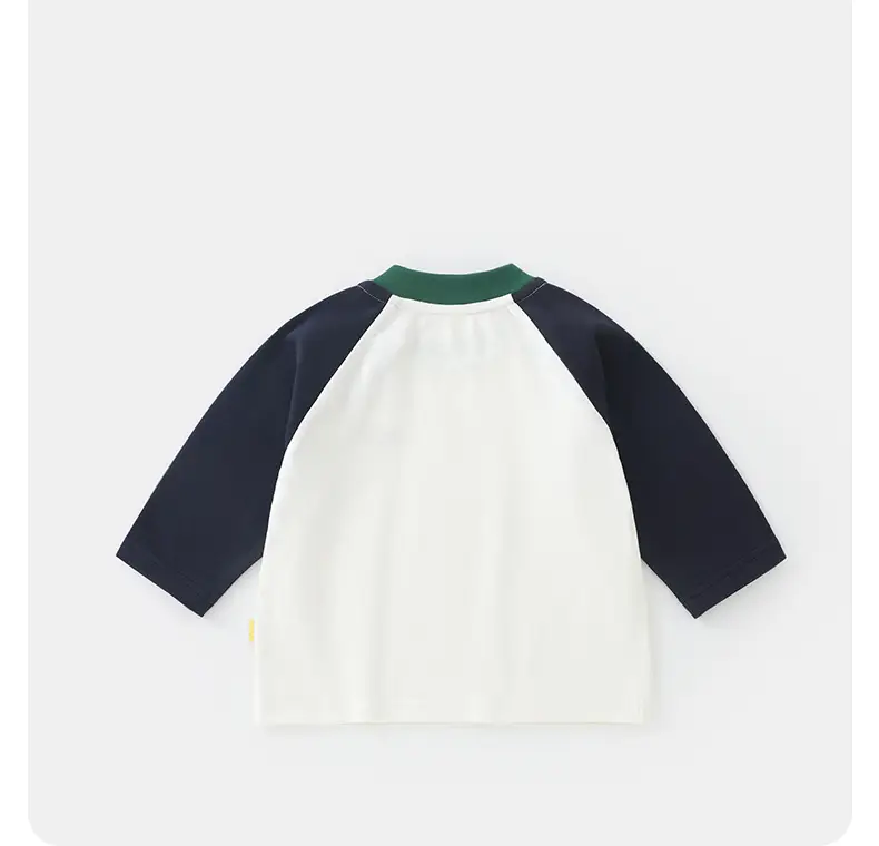 Duuduu Boys Long Sleeve T-Shirt White Blue Green — feature 14
