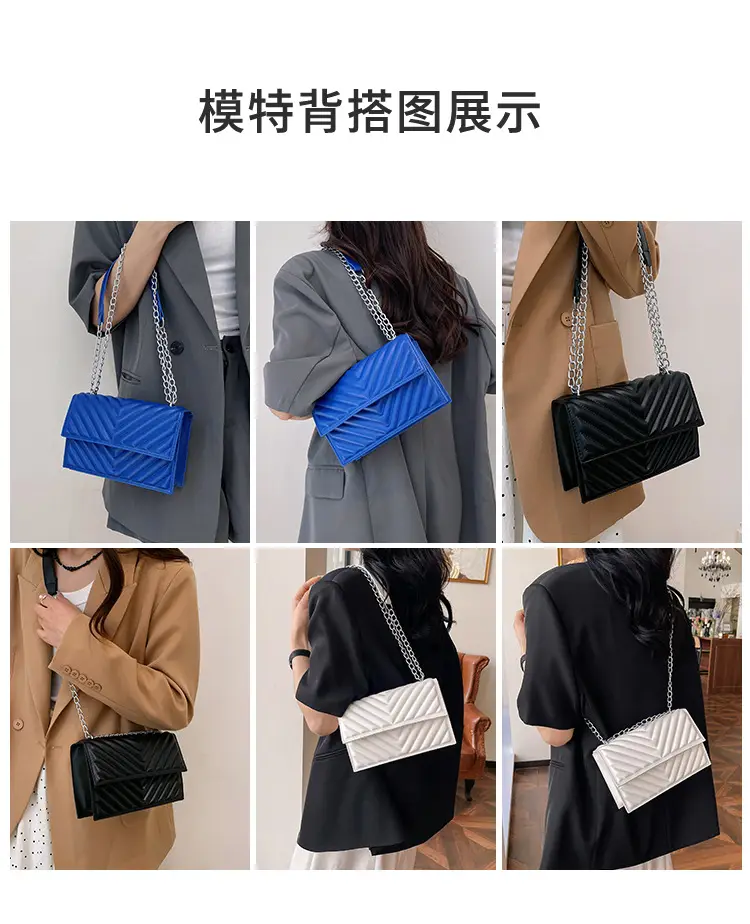 White Quilted Chain Shoulder Bag for Women — feature 15