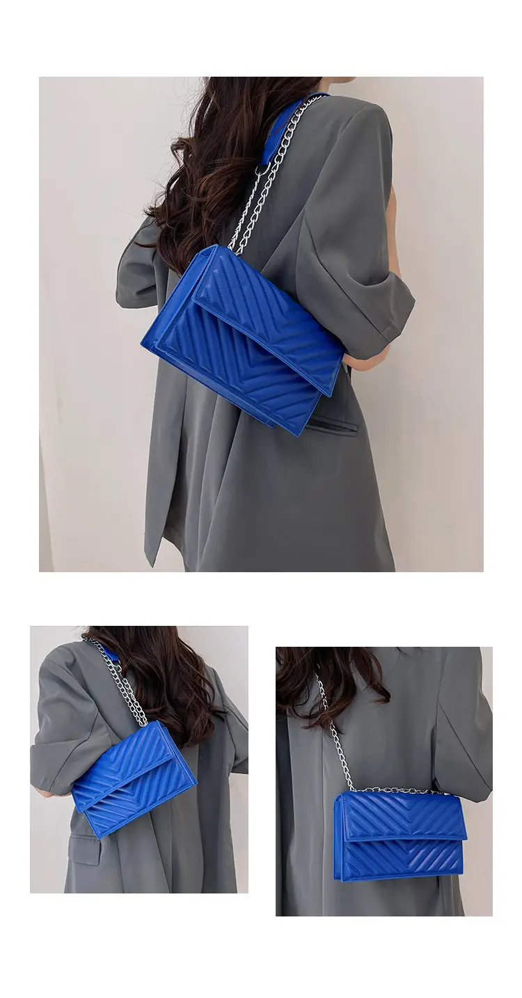 White Quilted Chain Shoulder Bag for Women — feature 16