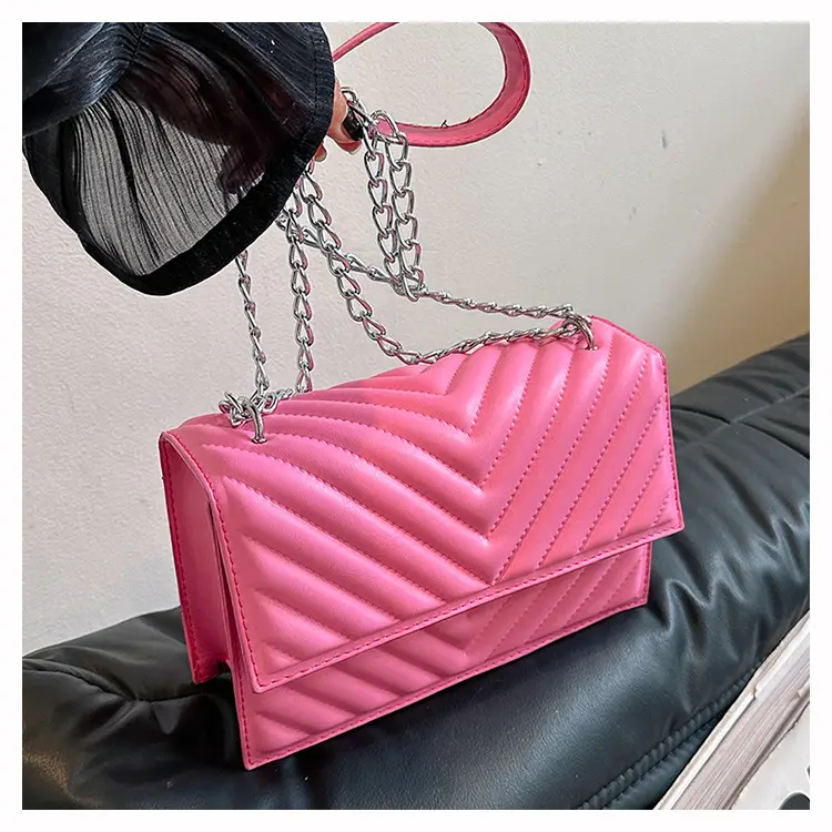 White Quilted Chain Shoulder Bag for Women — feature 36