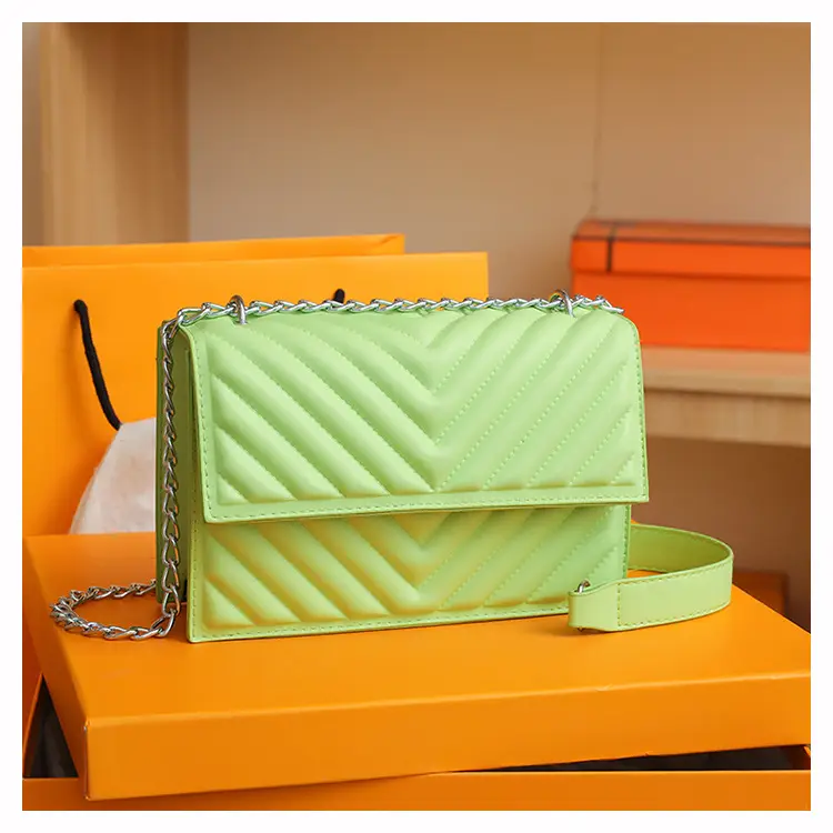 White Quilted Chain Shoulder Bag for Women — feature 45