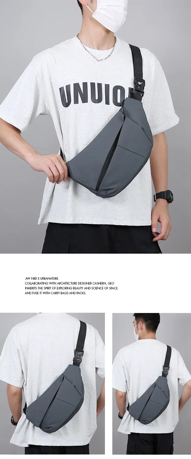 Men's Large Capacity Crossbody Bag Lightweight Cycling Bag — feature 20