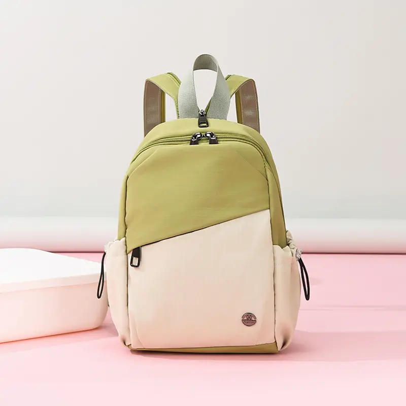 Trendy Orange Beige Korean Style Backpack - Image 5