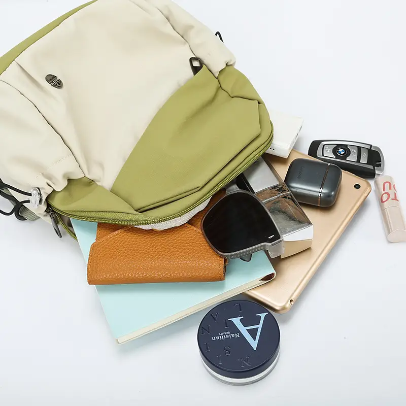 Trendy Orange Beige Korean Style Backpack - Image 7