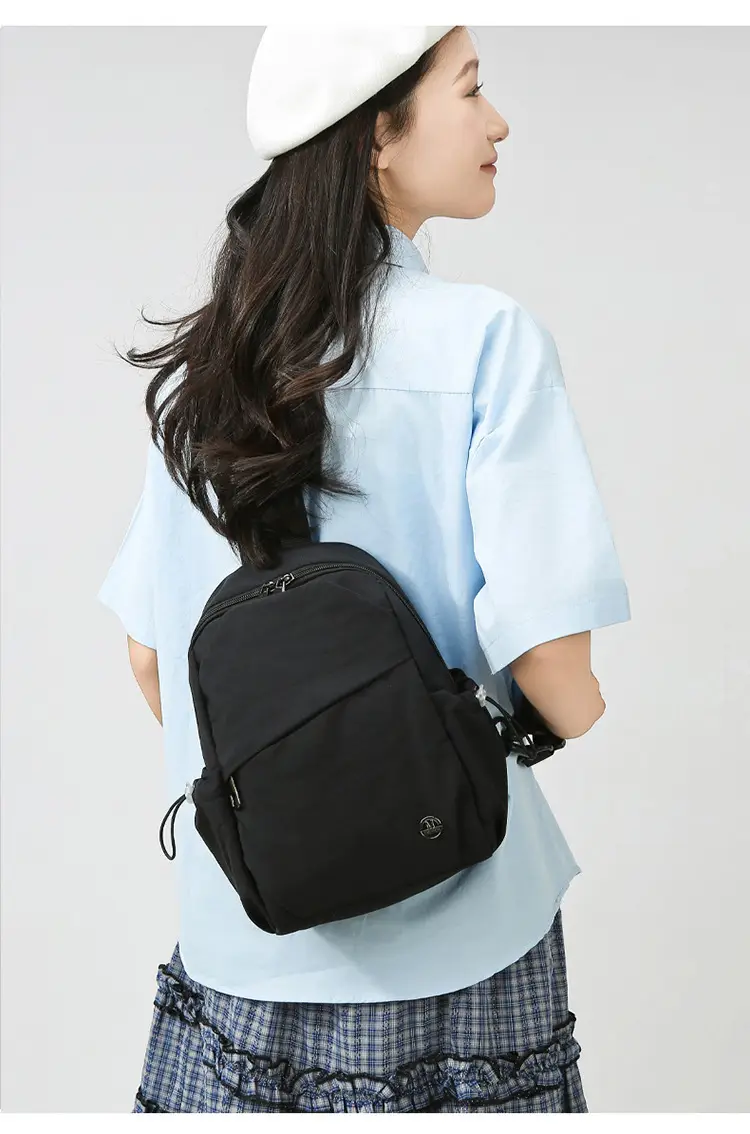 Trendy Orange Beige Korean Style Backpack — feature 13