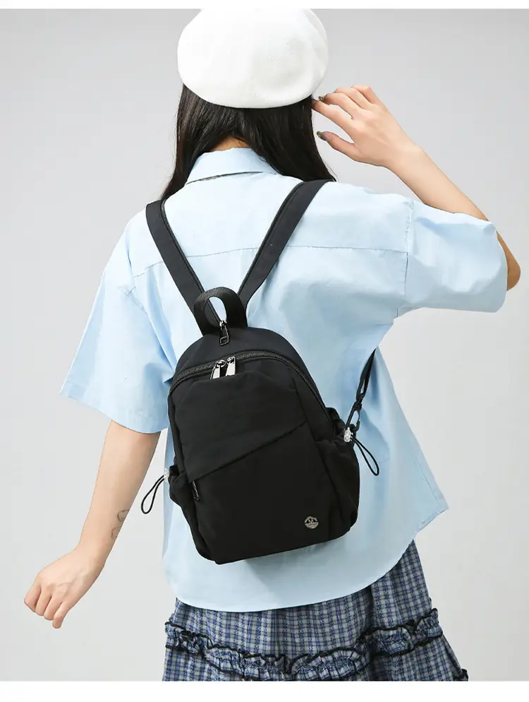 Trendy Orange Beige Korean Style Backpack — feature 17