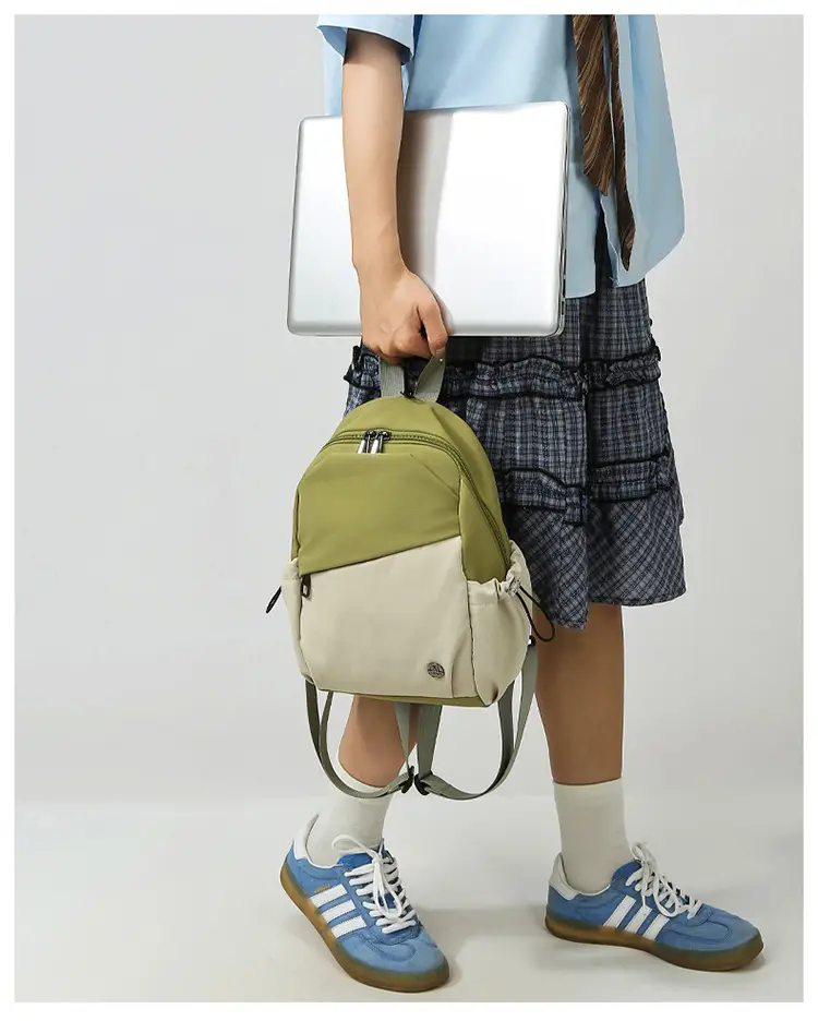 Trendy Orange Beige Korean Style Backpack — feature 47