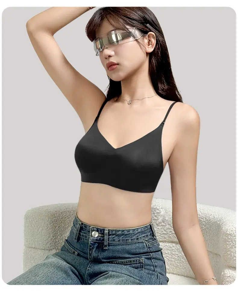 Large U-Shaped Beautiful Back Bra for Women, Sexy Backless Summer Thin Style, Halter Neck, Seamless Invisible Camisole with Thin Straps — feature 17
