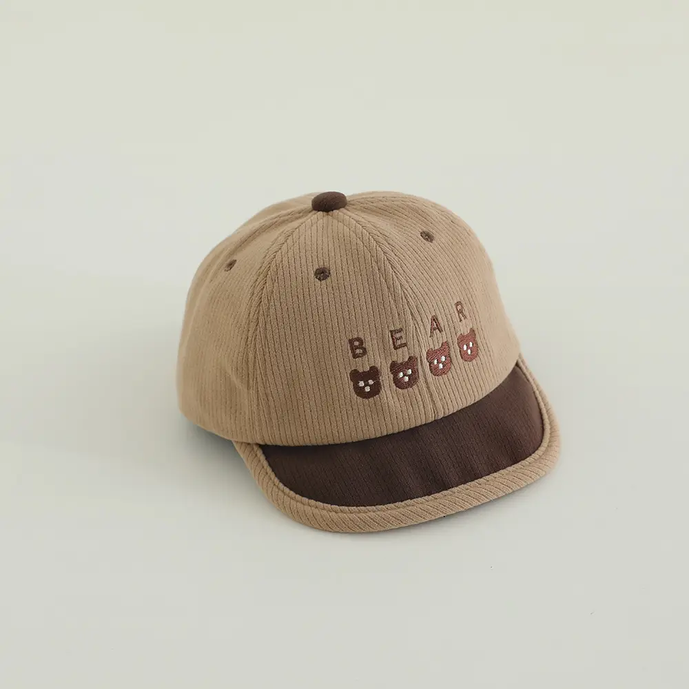 Baby Bear Embroidered Sun Hat for Boys Girls