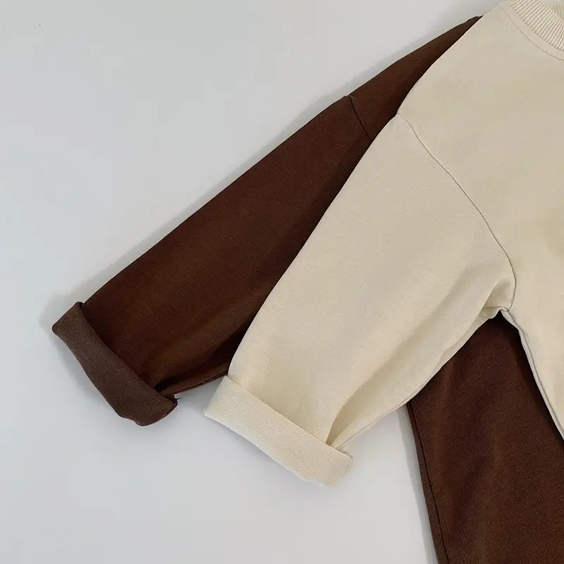 Beige Cotton Long Sleeve T-Shirt for Boys Spring Autumn Style — feature 10